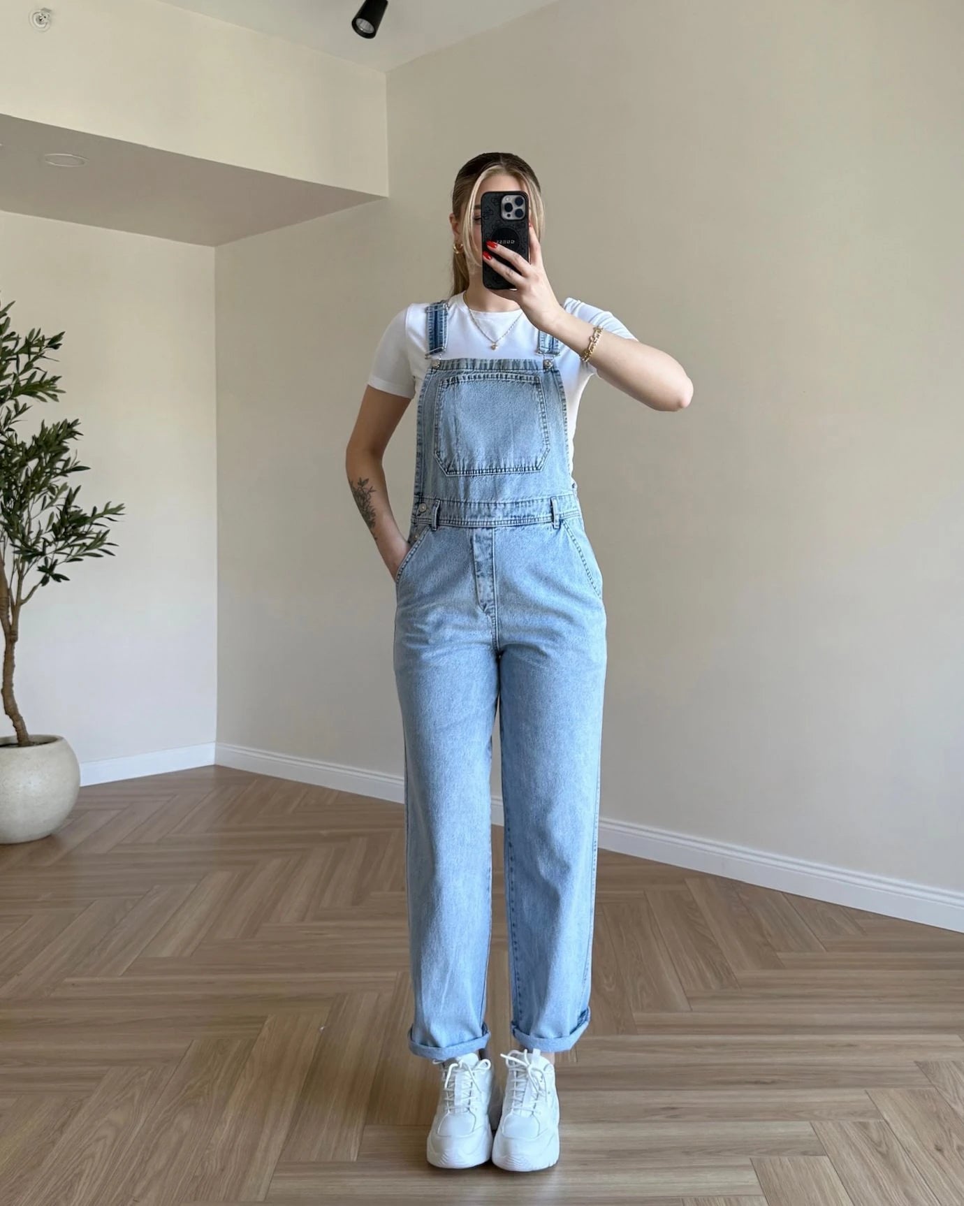 Denim Salopet - Kar Yıkama