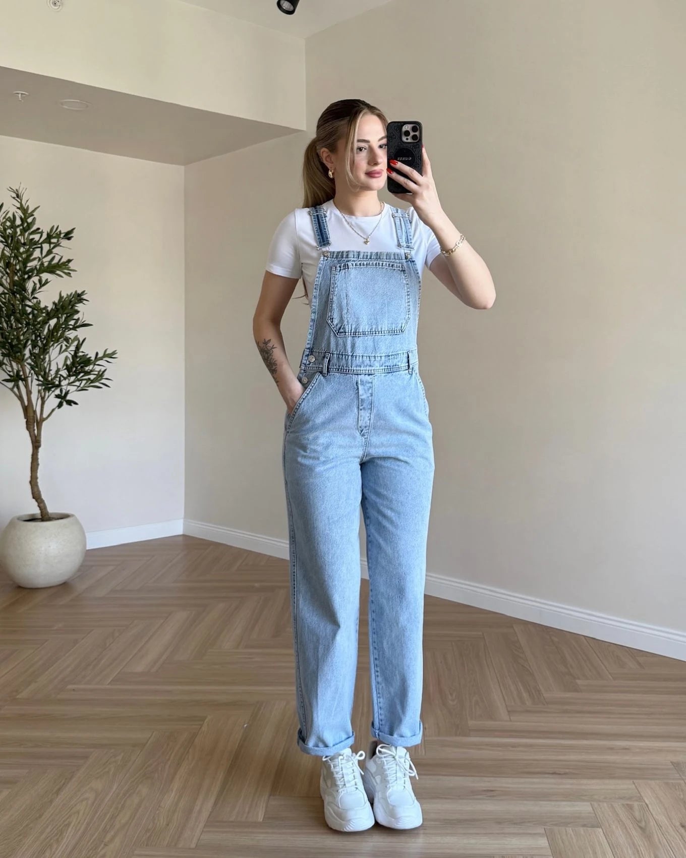 Denim Salopet - Kar Yıkama