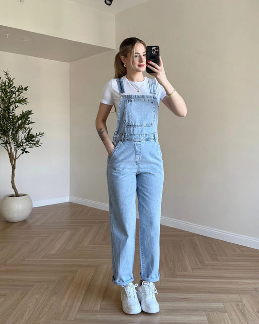 Denim Salopet - Kar Yıkama