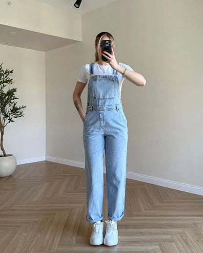 Denim Salopet - Kar Yıkama