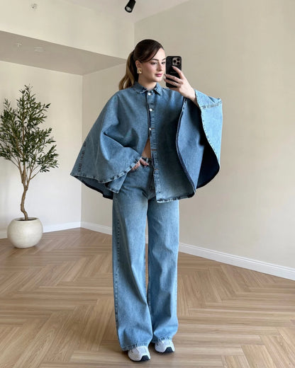 Pançolu Denim Takım - Açık Mavi