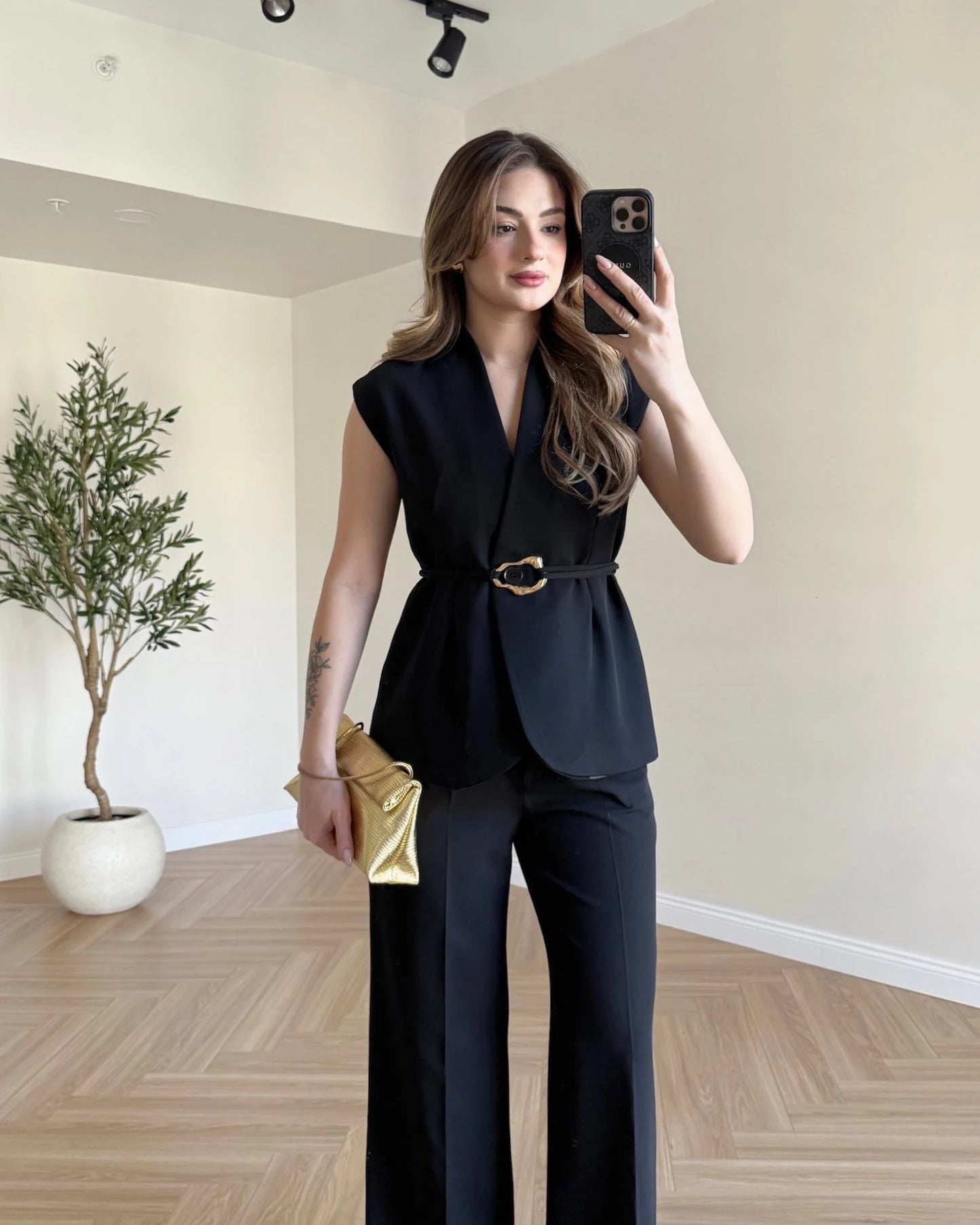 SERENA Premium Yelek Pantolon İkili Takım - Siyah